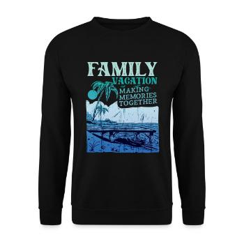 Vacances d’été en famille Créer des souvenirs - Sweat-shirt Unisexe - noir - Devant - Alina (178cm) & Michal (187cm)