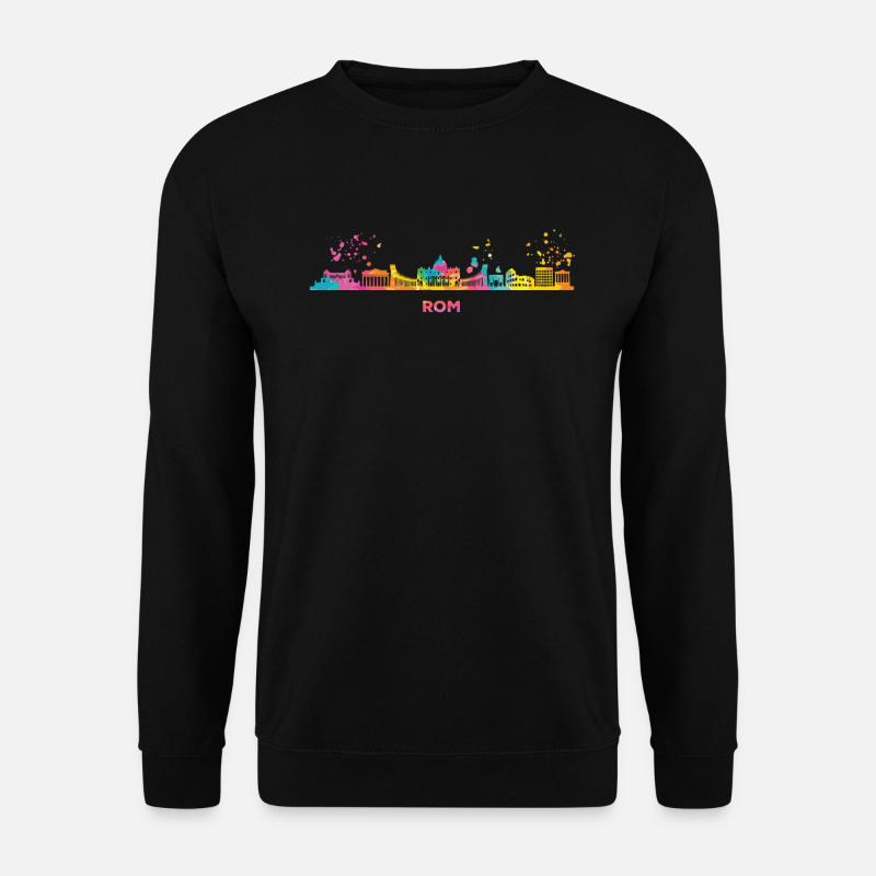 Römische Skyline Rom - Unisex Pullover - Schwarz
