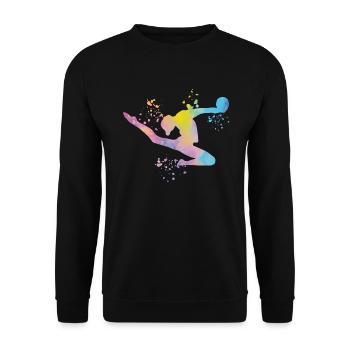 Gymnastin Mit Ball Rhythmische Gymnastik - Unisex Pullover - Schwarz - Vorne - Alina (178cm) & Michal (187cm)