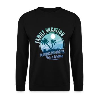 Vacances d’été en famille Créer des souvenirs - Sweat-shirt Unisexe - noir - Devant - Alina (178cm) & Michal (187cm)
