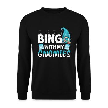 Bingo avec mes gnomies Bingo drôle - Sweat-shirt Unisexe - noir - Devant - Alina (178cm) & Michal (187cm)