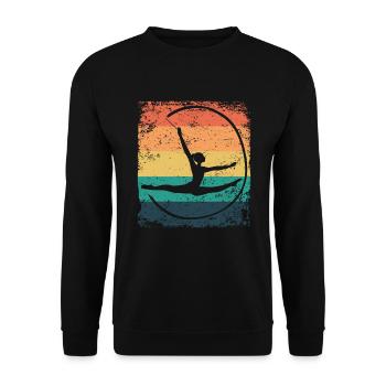 Gymnaste Gymnaste Gymnastique Rythmique Rétro - Sweat-shirt Unisexe - noir - Devant - Alina (178cm) & Michal (187cm)