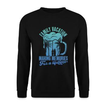 Vacances d’été en famille Créer des souvenirs - Sweat-shirt Unisexe - noir - Devant - Alina (178cm) & Michal (187cm)
