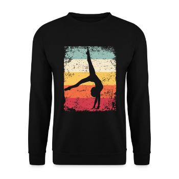 Gymnaste Gymnaste Gymnastique Rythmique Rétro - Sweat-shirt Unisexe - noir - Devant - Alina (178cm) & Michal (187cm)