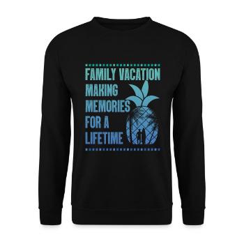 Vacances d’été en famille Créer des souvenirs - Sweat-shirt Unisexe - noir - Devant - Alina (178cm) & Michal (187cm)