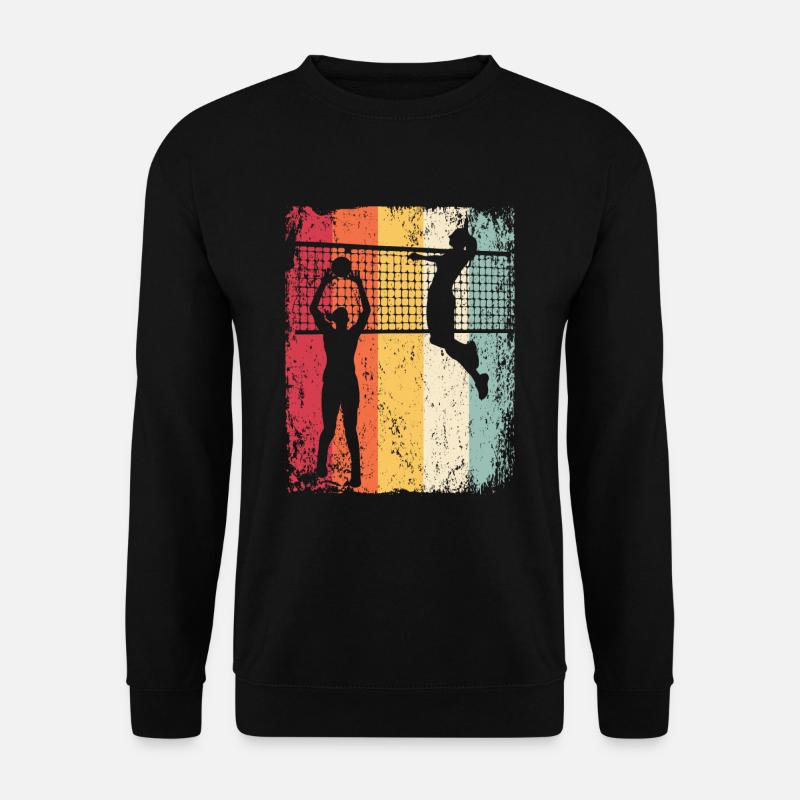 Volleyball Player Retro Beach Volleyball - Unisex Sweatshirt - black