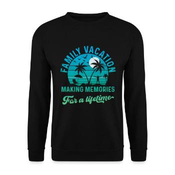 Vacances d’été en famille Créer des souvenirs - Sweat-shirt Unisexe - noir - Devant - Alina (178cm) & Michal (187cm)