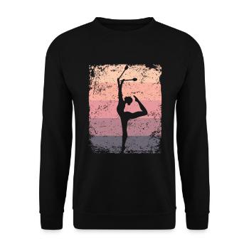Gymnast Legs Gymnastique Rythmique Rétro - Sweat-shirt Unisexe - noir - Devant - Alina (178cm) & Michal (187cm)