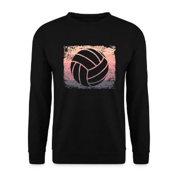 Volleyball Joueur Retro Beach Volleyball - Sweat-shirt Unisexe - noir - Devant - Alina (178cm) & Michal (187cm)