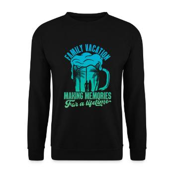 Vacances d’été en famille Créer des souvenirs - Sweat-shirt Unisexe - noir - Devant - Alina (178cm) & Michal (187cm)