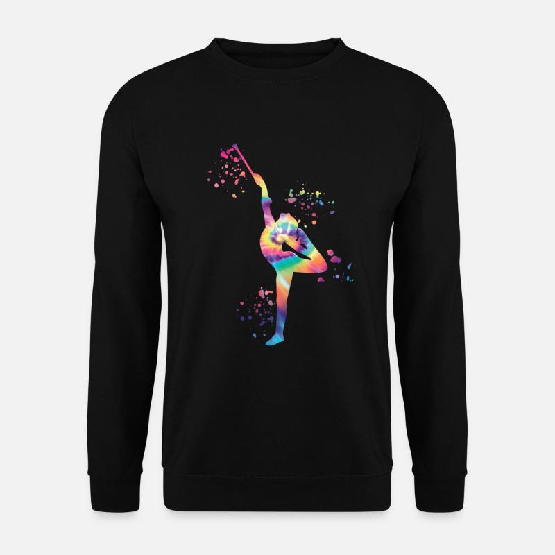 Gymnast with Baton Rhythmic gymnastics - Unisex Sweatshirt - black