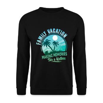 Vacances d’été en famille Créer des souvenirs - Sweat-shirt Unisexe - noir - Devant - Alina (178cm) & Michal (187cm)