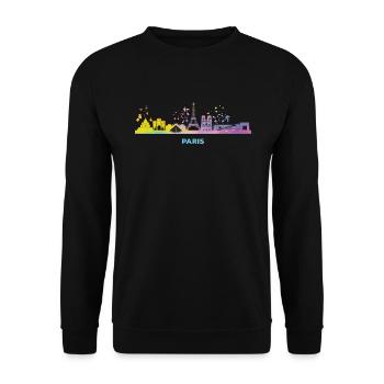 Pariser Skyline Paris - Sweat-shirt Unisexe - noir - Devant - Alina (178cm) & Michal (187cm)