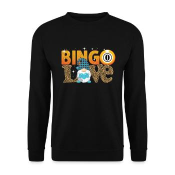 Bingo Love Women Men Funny Bingo - Unisex Sweatshirt - black - Front - Alina (178cm) & Michal (187cm)