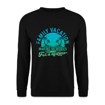Vacances d’été en famille Créer des souvenirs - Sweat-shirt Unisexe - noir - Devant - Alina (178cm) & Michal (187cm)