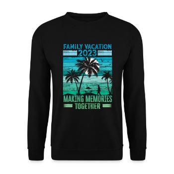 Vacances d’été en famille Créer des souvenirs - Sweat-shirt Unisexe - noir - Devant - Alina (178cm) & Michal (187cm)