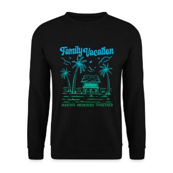 Vacances d’été en famille Créer des souvenirs - Sweat-shirt Unisexe - noir - Devant - Alina (178cm) & Michal (187cm)