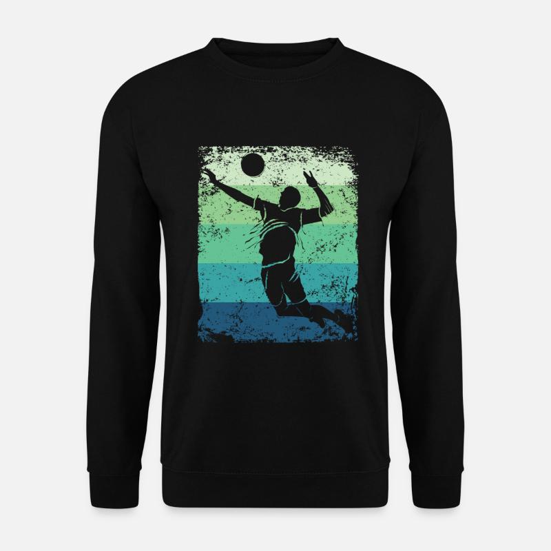 Volleyball Spieler Retro Beach Volleyball - Unisex Pullover - Schwarz
