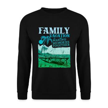 Vacances d’été en famille Créer des souvenirs - Sweat-shirt Unisexe - noir - Devant - Alina (178cm) & Michal (187cm)