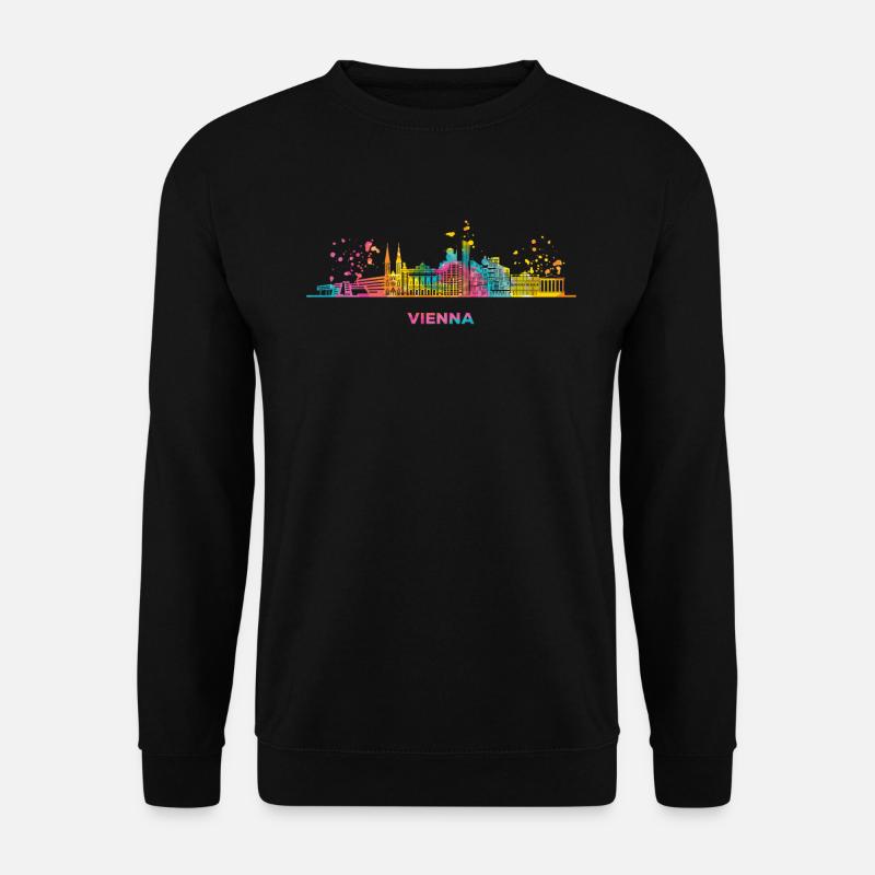 Vienesse Skyline Wien - Unisex Pullover - Schwarz