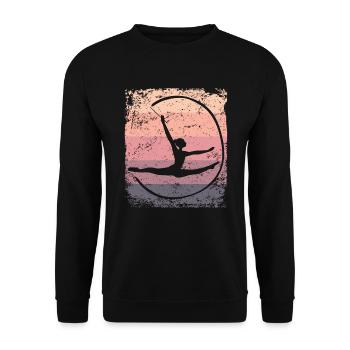 Gymnaste Gymnaste Gymnastique Rythmique Rétro - Sweat-shirt Unisexe - noir - Devant - Alina (178cm) & Michal (187cm)