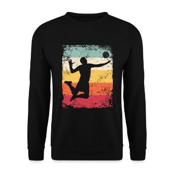 Volleyball Player Retro Beach Volleyball - Unisex Sweatshirt - black - Front - Alina (178cm) & Michal (187cm)