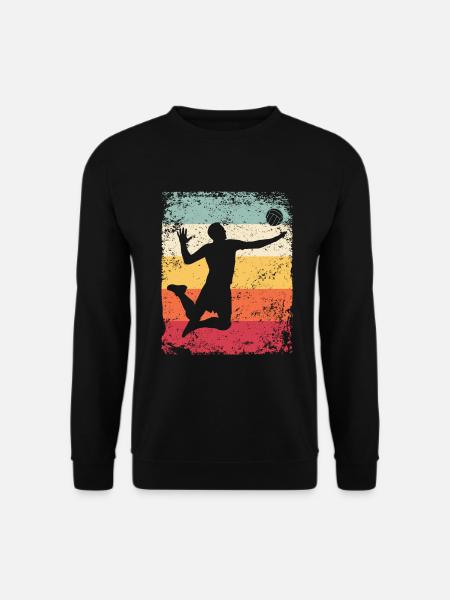 Volleyball Spieler Retro Beach Volleyball - Unisex Pullover - Schwarz