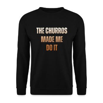 Les churros m’ont donné envie de churro - Sweat-shirt Unisexe - noir - Devant - Alina (178cm) & Michal (187cm)