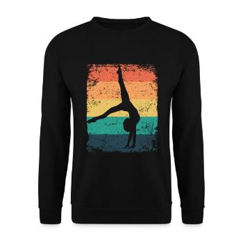 Gymnaste Gymnaste Gymnastique Rythmique Rétro - Sweat-shirt Unisexe - noir - Devant - Alina (178cm) & Michal (187cm)