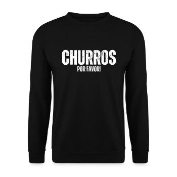 Churros Por Favor Vintage Mexican Churro - Unisex Sweatshirt - black - Front - Alina (178cm) & Michal (187cm)