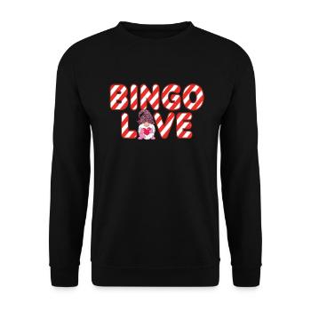 Bingo Love Women Men Funny Bingo - Unisex Sweatshirt - black - Front - Alina (178cm) & Michal (187cm)