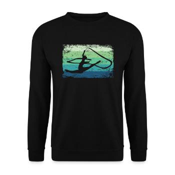 Gymnaste Gymnaste Gymnastique Rythmique Rétro - Sweat-shirt Unisexe - noir - Devant - Alina (178cm) & Michal (187cm)