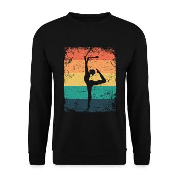 Gymnast Legs Gymnastique Rythmique Rétro - Sweat-shirt Unisexe - noir - Devant - Alina (178cm) & Michal (187cm)