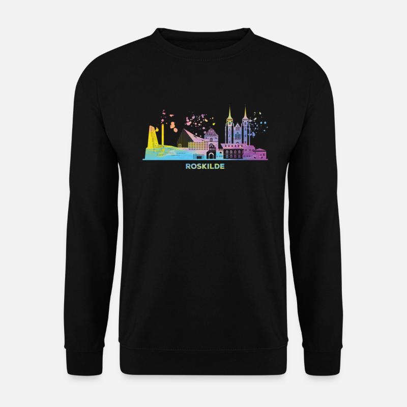 Roskilde Skyline Roskilde - Unisex Pullover - Schwarz