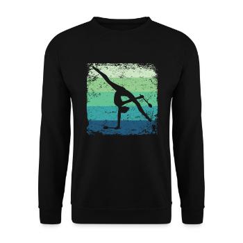 Gymnast Legs Gymnastique Rythmique Rétro - Sweat-shirt Unisexe - noir - Devant - Alina (178cm) & Michal (187cm)
