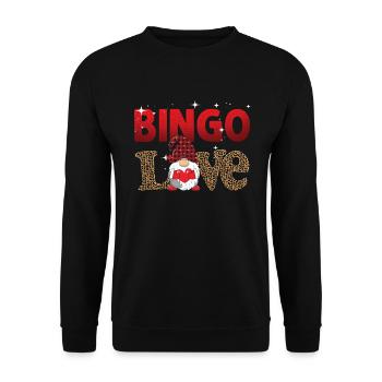Bingo Love Leo Pattern Women Men Bingo - Unisex Sweatshirt - black - Front - Alina (178cm) & Michal (187cm)