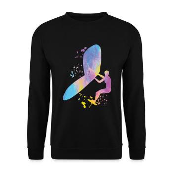 Wing Foil Wingsurfing Woman Foil Wing - Sweat-shirt Unisexe - noir - Devant - Alina (178cm) & Michal (187cm)