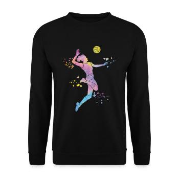 Volleyball players children beach volleyball - Unisex Sweatshirt - black - Front - Alina (178cm) & Michal (187cm)