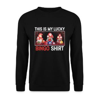 C’est ma chemise de bingo porte-bonheur - Sweat-shirt Unisexe - noir - Devant - Alina (178cm) & Michal (187cm)