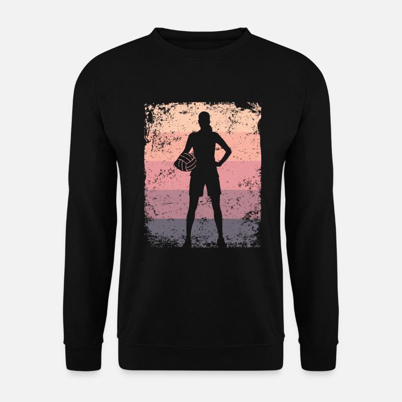 Volleyball Player Retro Beach Volleyball - Unisex Sweatshirt - black