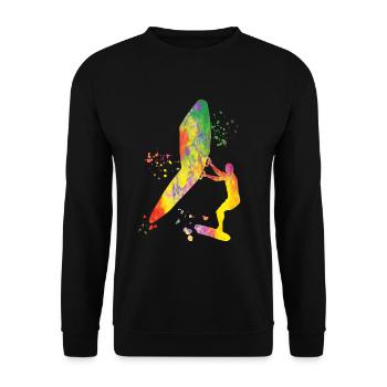 Wing Foil Wingsurfing Man Foil Wing - Sweat-shirt Unisexe - noir - Devant - Alina (178cm) & Michal (187cm)