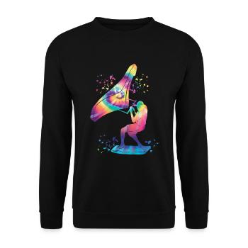 Wing Foil Wingsurfing Man Foil Wing - Sweat-shirt Unisexe - noir - Devant - Alina (178cm) & Michal (187cm)