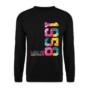 68TH BIRTHDAY LIMITED EDITION 1958 - Unisex Sweatshirt - black - Front - Alina (178cm) & Michal (187cm)