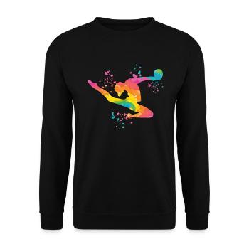 Gymnaste avec gymnastique rythmique de balle - Sweat-shirt Unisexe - noir - Devant - Alina (178cm) & Michal (187cm)