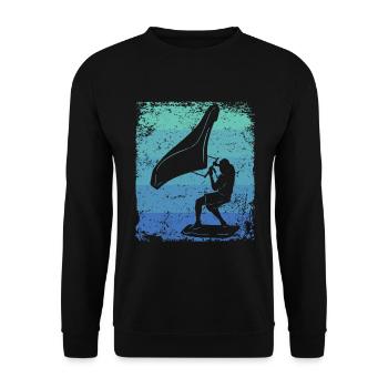 Flügelfolie Wingsurfing Retro-folie Flügel - Unisex Pullover - Schwarz - Vorne - Alina (178cm) & Michal (187cm)