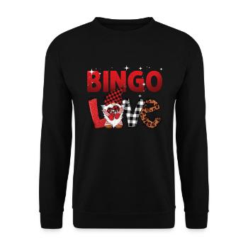 Bingo Love Leo Pattern Women Men Bingo - Unisex Sweatshirt - black - Front - Alina (178cm) & Michal (187cm)