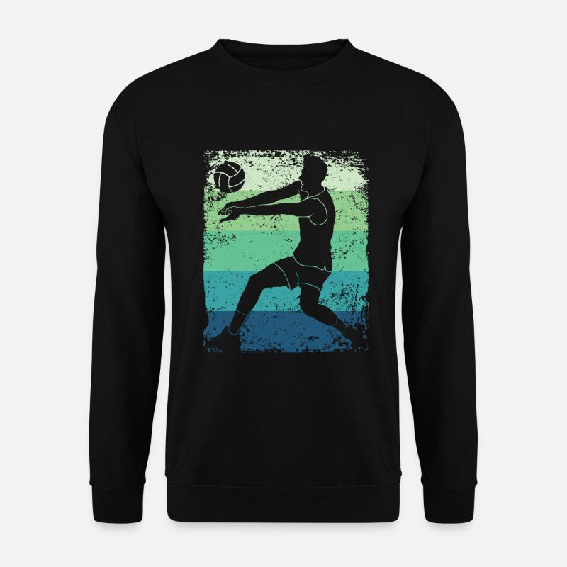Volleyball Spieler Retro Beach Volleyball - Unisex Pullover - Schwarz