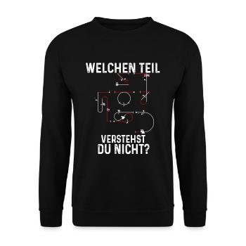 Kunstflug Aresti Figuren Rc Pilot - Unisex Pullover - Schwarz - Vorne - Alina (178cm) & Michal (187cm)
