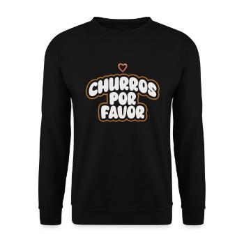 Churros Por Favor Vintage Mexican Churro - Unisex Sweatshirt - black - Front - Alina (178cm) & Michal (187cm)