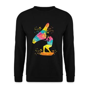 Wing Foil Wingsurfing Man Foil Wing - Sweat-shirt Unisexe - noir - Devant - Alina (178cm) & Michal (187cm)